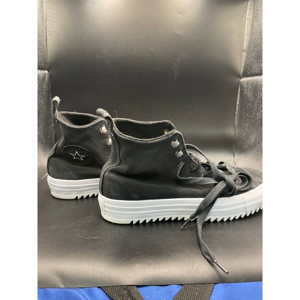 Converse Chuck Taylor All Star Lift Ripple Black Suede Platform Women 7.5